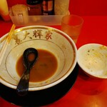 横浜家系ラーメン 裏大輝家 - 腎臓対策でスープ残しました！