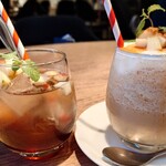 Tsuchi 農園野菜とチーズ料理 - アールグレイとリンゴのティーソーダ、シナモン香るりんごとキャラメルのカフェフランジェ②