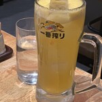 神泉ホルモン 三百屋 - 2杯目は梅サワー無添加らしい！酸味がたまらん。