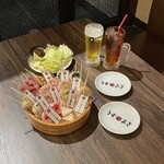 炭火野菜巻串と餃子 博多うずまき - 