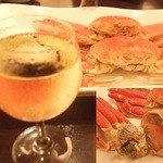 大江戸温泉物語 芦原温泉　あわら - 蟹みそが、いっぱ～い入っている。白ワインで、フルーティーにいただきましたよ。