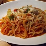 うまい魚とイタリアン yu-ma - ベーコンのトマトパスタ
