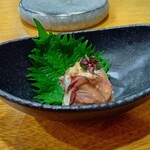 炉ノ鳥 - 【５品目】鯖の自家製胡麻醤油ダレ