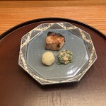 日本料理 太月 - ブリの照り焼き・春菊と松の実胡麻和え
