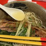 沖縄麺処 天願 - 三枚肉そば＋あおさトッピング