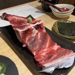 七兵衛や - コース予約した方だけ？の中落ちまぐろ