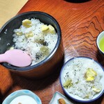 民宿モリ - 朝食の栗ごはん