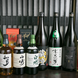 酒屋さんおすすめの多彩な日本酒◆常時7～8種類のラインナップ