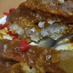 みたか食堂 - 再度ご飯厚みチェック