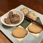 ふくの鳥 - 鳥屋の前菜三種盛り合わせ