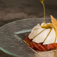 チーズのパンナコッタと季節のフルーツ