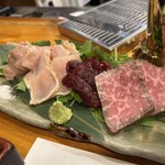 和っ家 - 肉刺し4点盛り