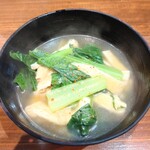 酒場オムロ - 小松菜とあげのさっと煮