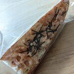 バゲットの上に明太子