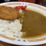 カレーショップ C＆C - 福神漬を乗せて完成形に