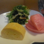 Shikishunsaimiduho - 2014.11)玉子焼きやおひたし、カブの酢漬けもうまい