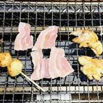 はまさき村 - 浜焼き（つくね・豚バラ・鶏モモ）