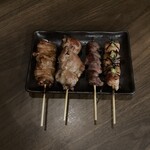 おちょぼ串 - せせり　トマト巻き　砂肝　ささみ