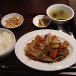 五福 - ランチ 黒酢の酢豚