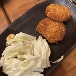 水天宮前のやきとり屋さん - イカメンチ！イカの身がゴロゴロしていて、味だけでなく、食感も良い！
