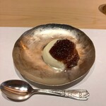 日本料理 山崎 - 蕎麦茶プリン。