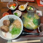 炭火和食　能登海鮮　火ばち - 炭火焼ハンバーグ定食