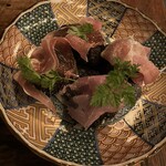 かしわビストロバンバン - 揚げナスと生ハムのバルサミコ酢マリネ