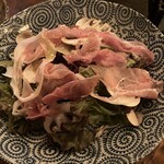 かしわビストロバンバン - 生ハムとマッシュルームのサラダ