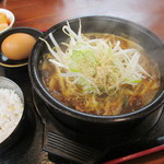 耽羅 - おまかせヘジャング（じゃがいも・豚角煮・もやし・えのき)　2014/11/27