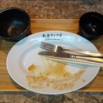 洋食屋 銀座ランプ亭 - トンテキセット1,500円（サラダ、みそ汁、コーヒー、デザート付き）