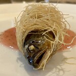 BISTRO H - おまかせコース7,000円、鮎のコンフィカダイフ揚げ