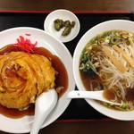 四季紅 - 天津飯＆醤油ラーメンセット