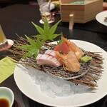 山荘 風の杜 - 中トロ、ぶり、海老