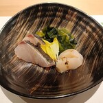 赤坂 鮨 天ぷら 祇園いわい - サワラとホタテのお造り