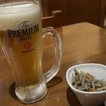 縁 南越谷店 - お通しとビール