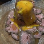 縁 - 黄卵割ってウニソースをかけると。。