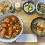 食事処 やまびこ - はらこ飯定食 ¥1600