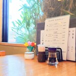 やぶ善 - 卓上常備。