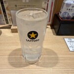 超速鮮魚寿司 羽田市場 博多駅地下街店 - 濃いめのレモンサワー（ランチタイム）¥319