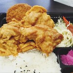 十八屋 - ハムカラ弁当650円+ごはん大盛り50円（2025年11月）