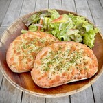 桜キッチンカフェ - 明太子クリームチーズのオープンサンド