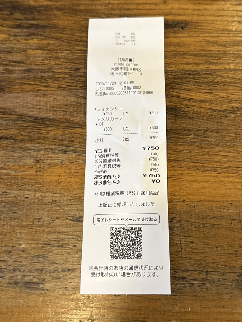 メニュー写真 : RINDO COFFEE （リンドウコーヒー） - 南田辺/カフェ