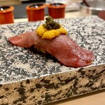 鮨 赫 sushi aka Tokyo - 和牛雲丹