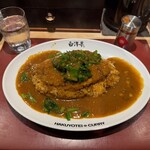旨辛カレー専門店 白洋亭 - とんかつほうれん草カレー　1330円　＋　ライス大盛り　150円