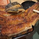 うなぎ 和友 - 折り畳まれうなぎ展開