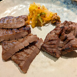 仙台牛タン&ステーキ もみじ赤坂 - 食べ比べのセットは、並タンでも十分に美味しく、上タンはさらにやわらかさと旨みが増していました