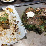 たぴおか食堂 - すじねぎ焼き＆すじオムレツ