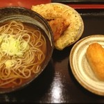 めん処 そう兵衛 - かけ、いなり、かぼちゃ天、から揚げ