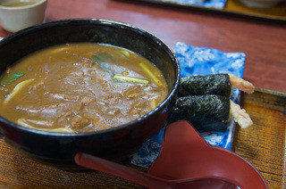 味万 - ２－１）カレーうどん（７７０円）＋天むす（１１０円）２個