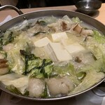 博多もつ鍋 もつ彦 - 水炊き風もつ鍋　もつ特盛り